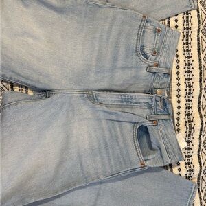 Levi's Light Blue High-Rise Straight Jeans